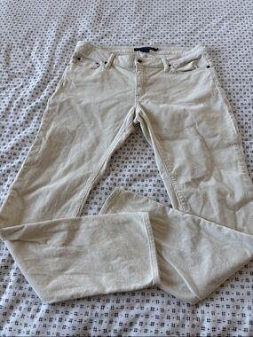Vintage Ralph Lauren Sport corduroy pants, straight, cream, 5 pockets, size 12
